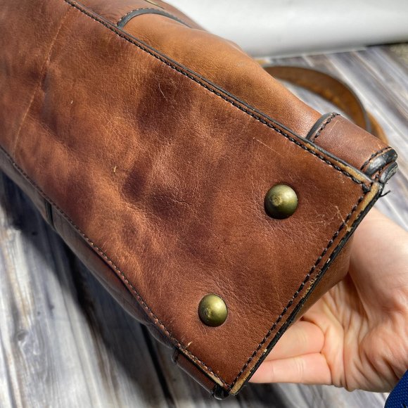 Fossil VRI Vintage Reissue Leather Boho Satchel - Picture 8 of 8
